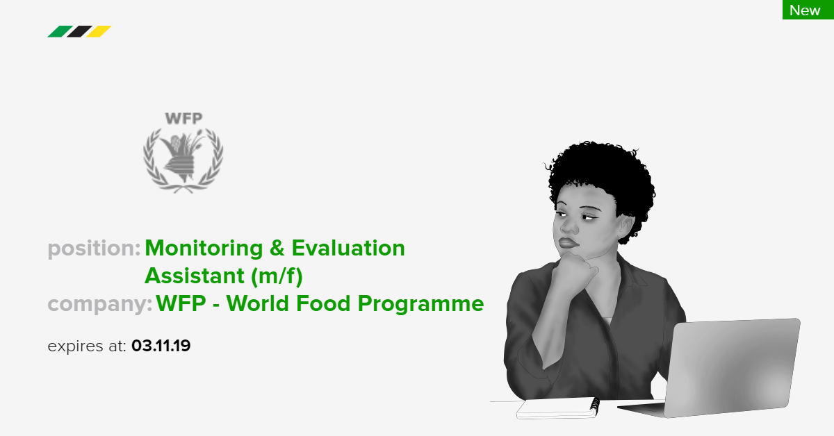 WFP World Food Programme Monitoring & Evaluation Assistant (m/f