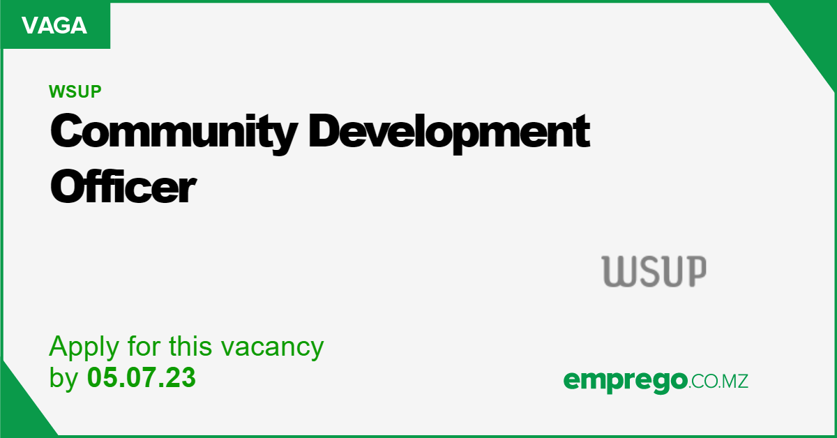 wsup-community-development-officer-beira-emprego-co-mz